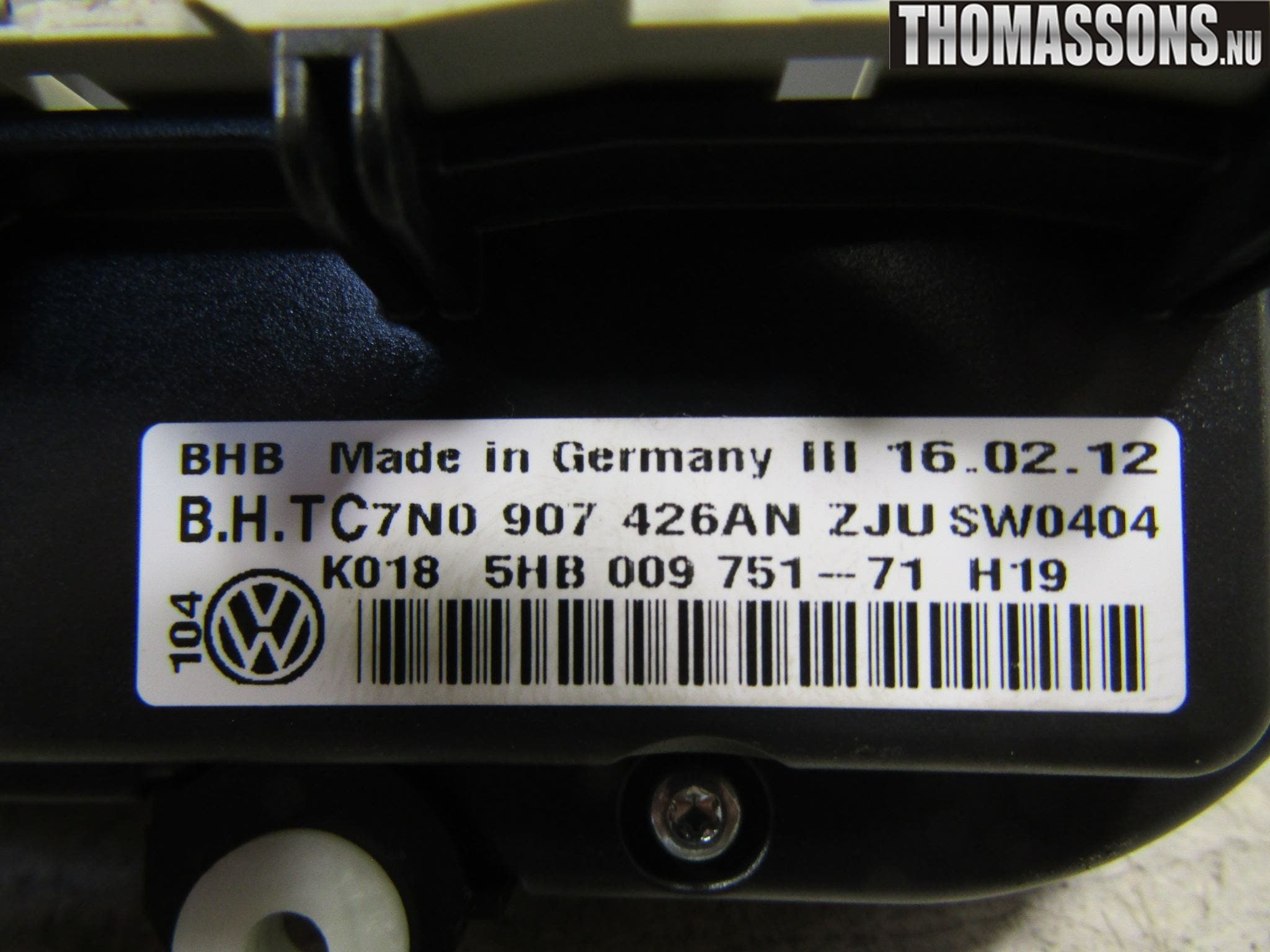 Volkswagen VW GOLF VI 09-13 Varme Ac Betjening-Display