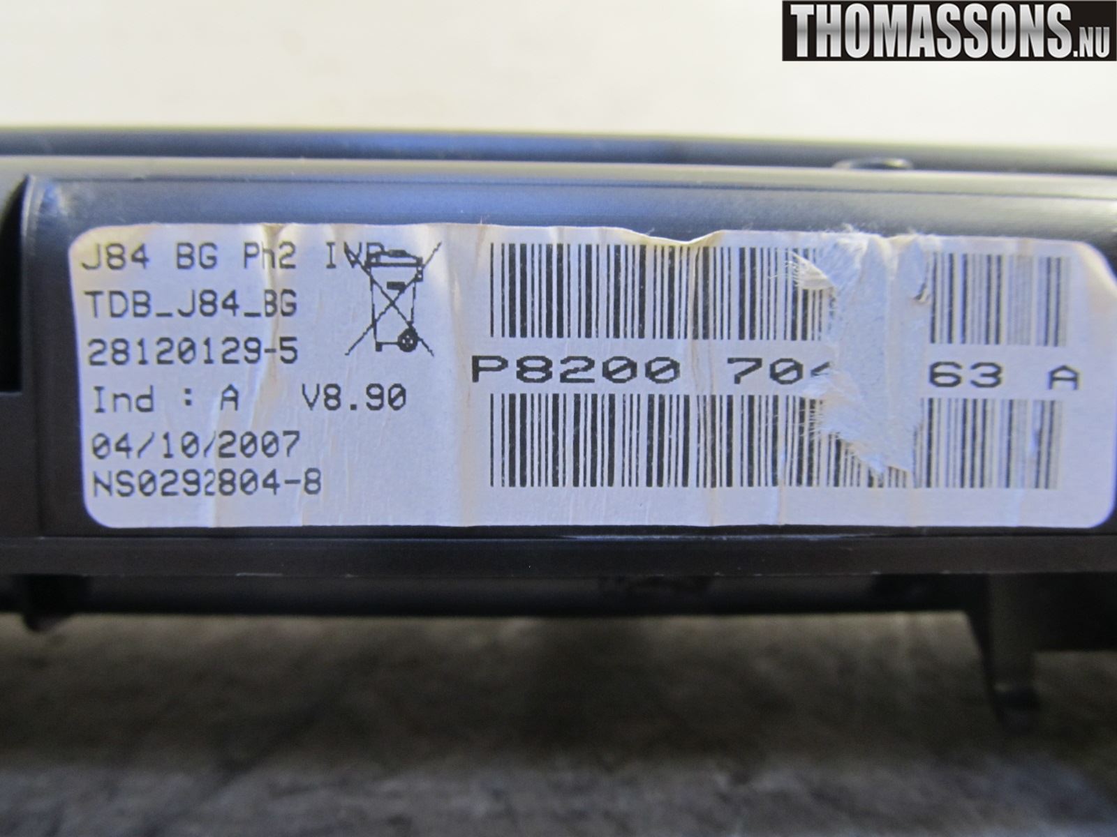 Renault SCÉNIC/GRAND 07-09 Instr Kombinert