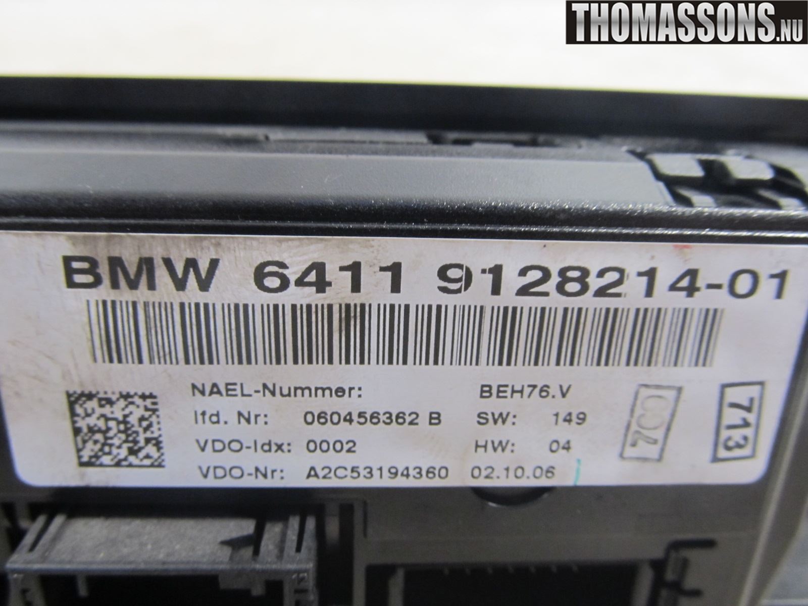 BMW 3 E90/91 SED/TOU 05-12 Varme Ac Betjening-Display