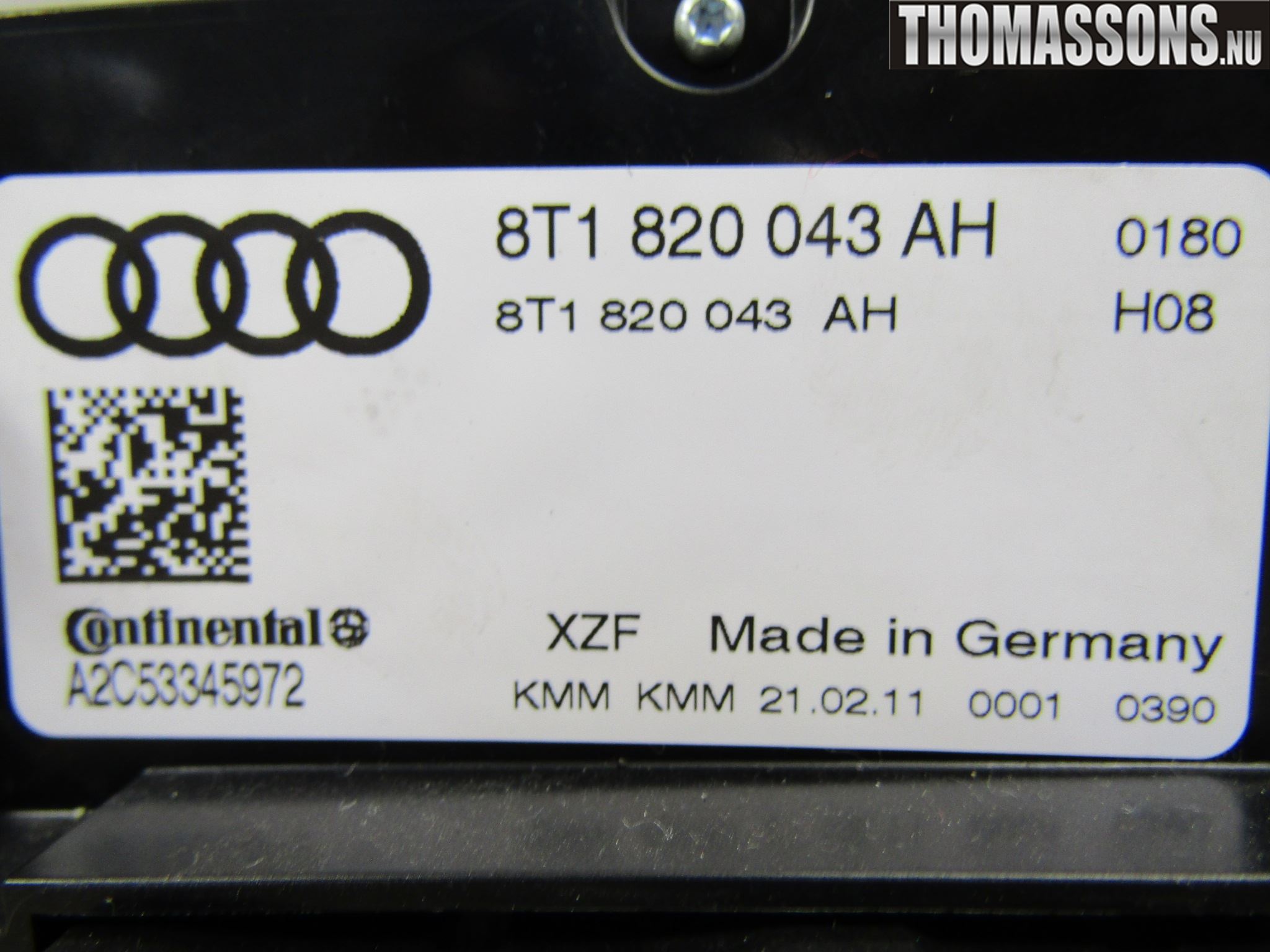 Audi A4/S4 08-11 Varme Ac Betjening-Display