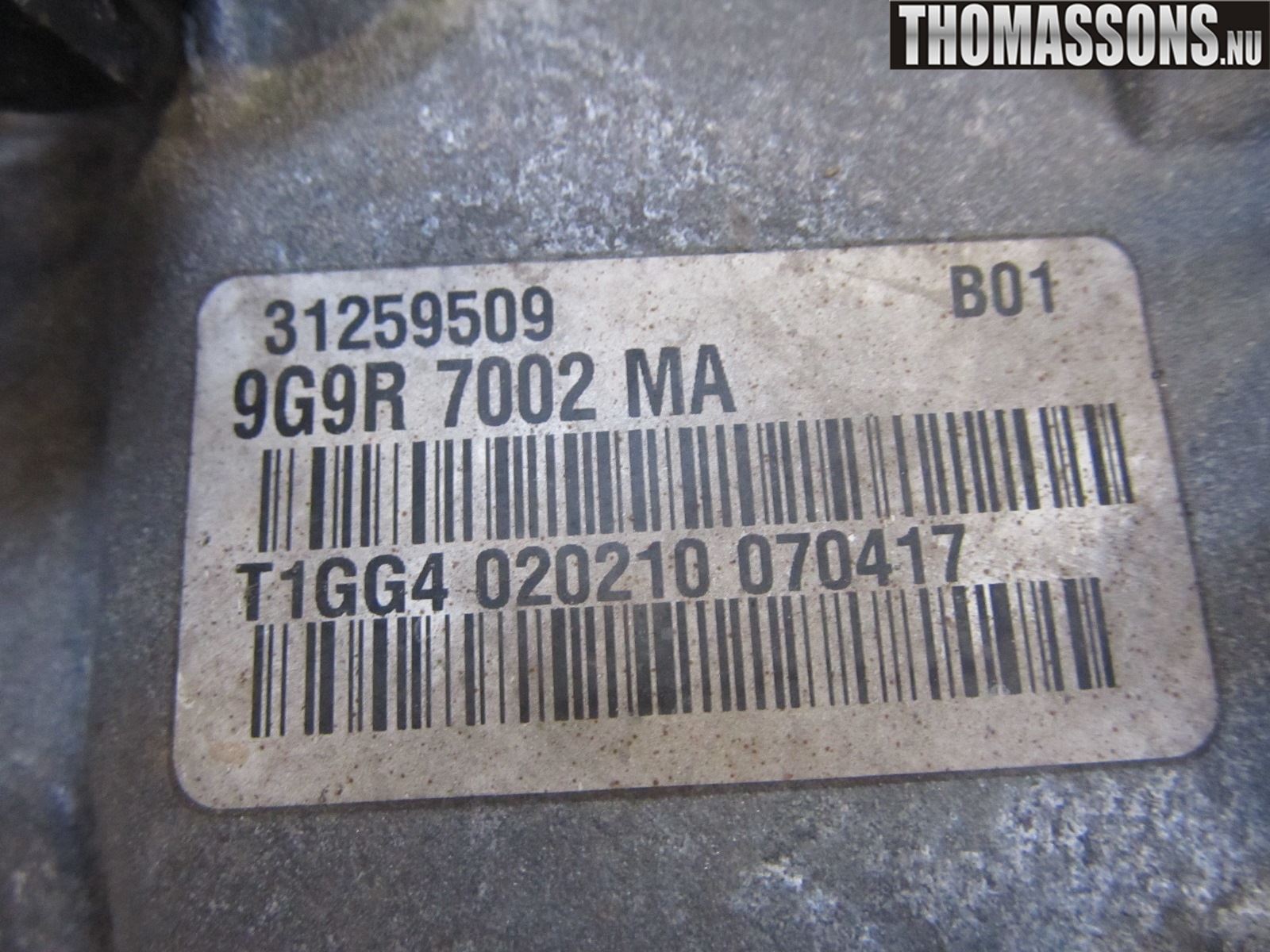 Volvo V70 08-13 Gearkasse 6 Trinn