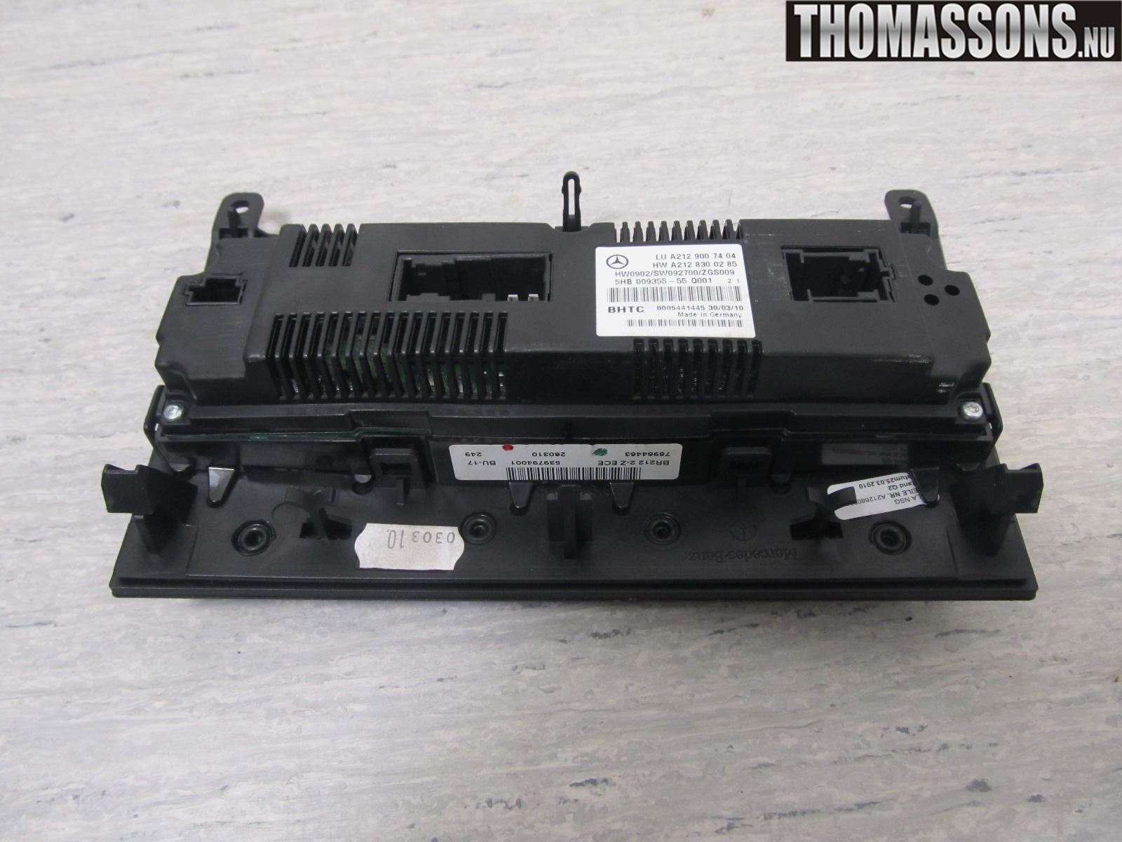 Mercedes-Benz MB E-KLASS (W212) 09-16 Varme Ac Betjening-Display