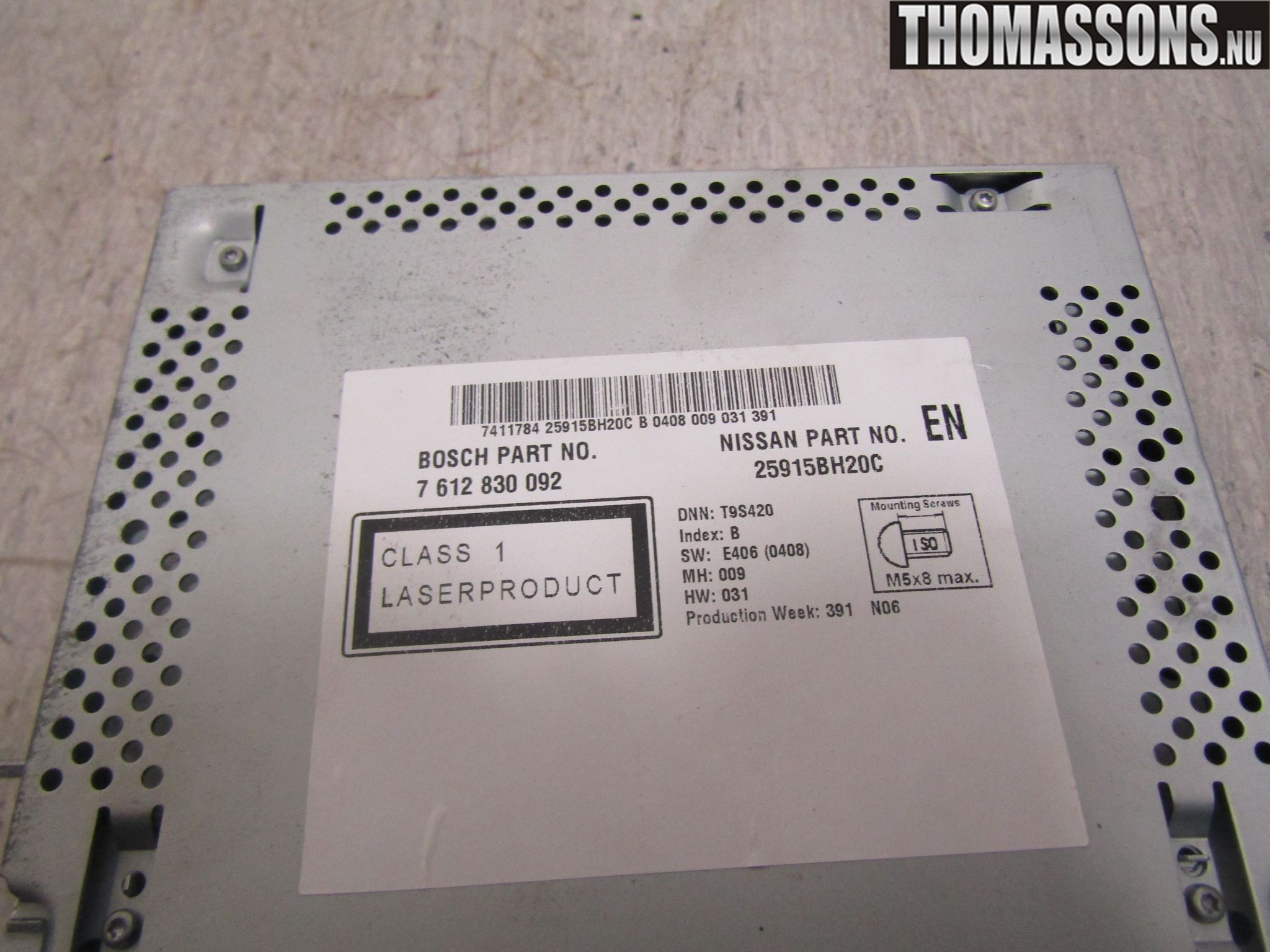 Nissan QASHQAI+2  10-14 Stereo Radio Med Cd