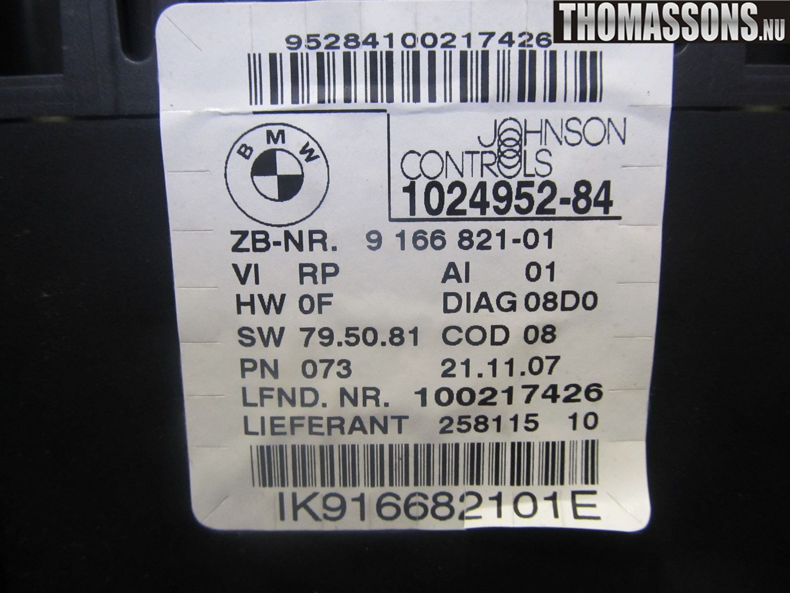 BMW 1 E87/81 5D/3D 03-11 Instr Kombinert