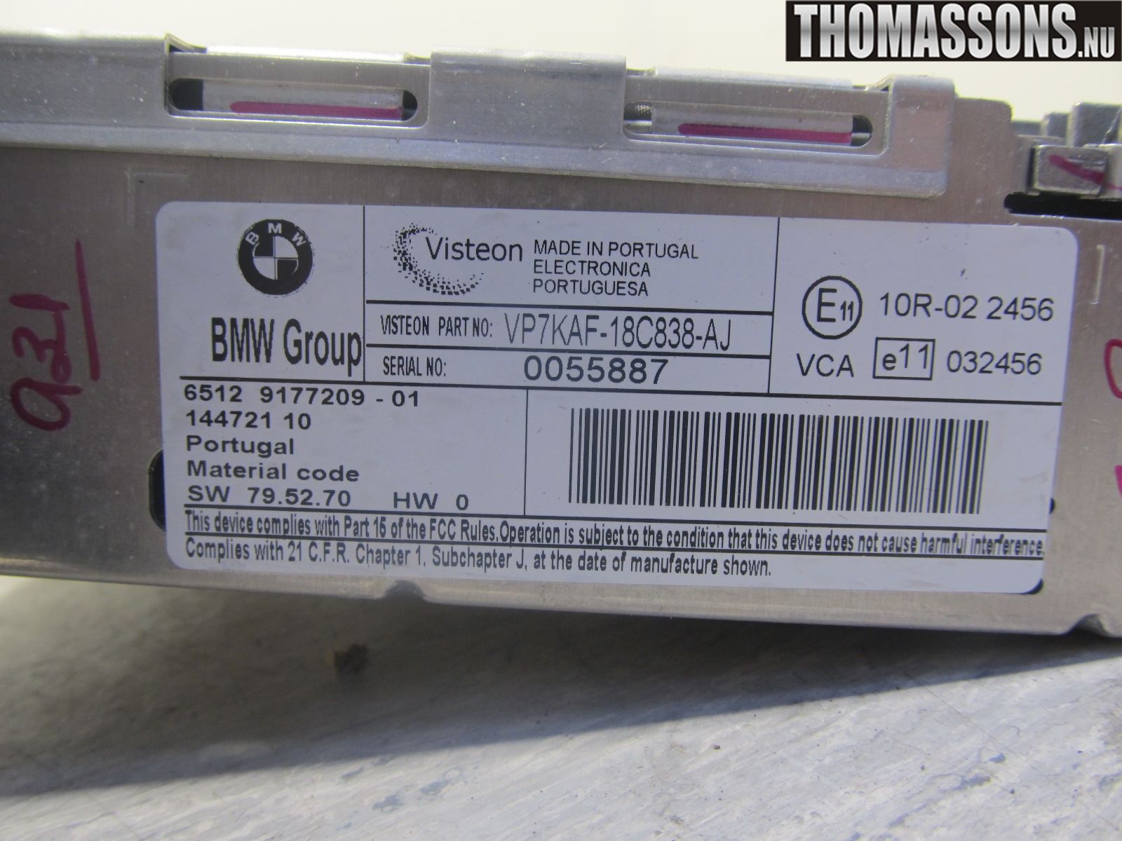 BMW 1 E87/81 5D/3D 03-11 Stereo Radio