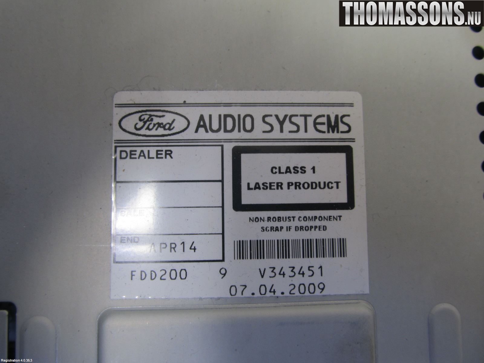 Ford FOCUS 08-11 Stereo Radio Med Cd