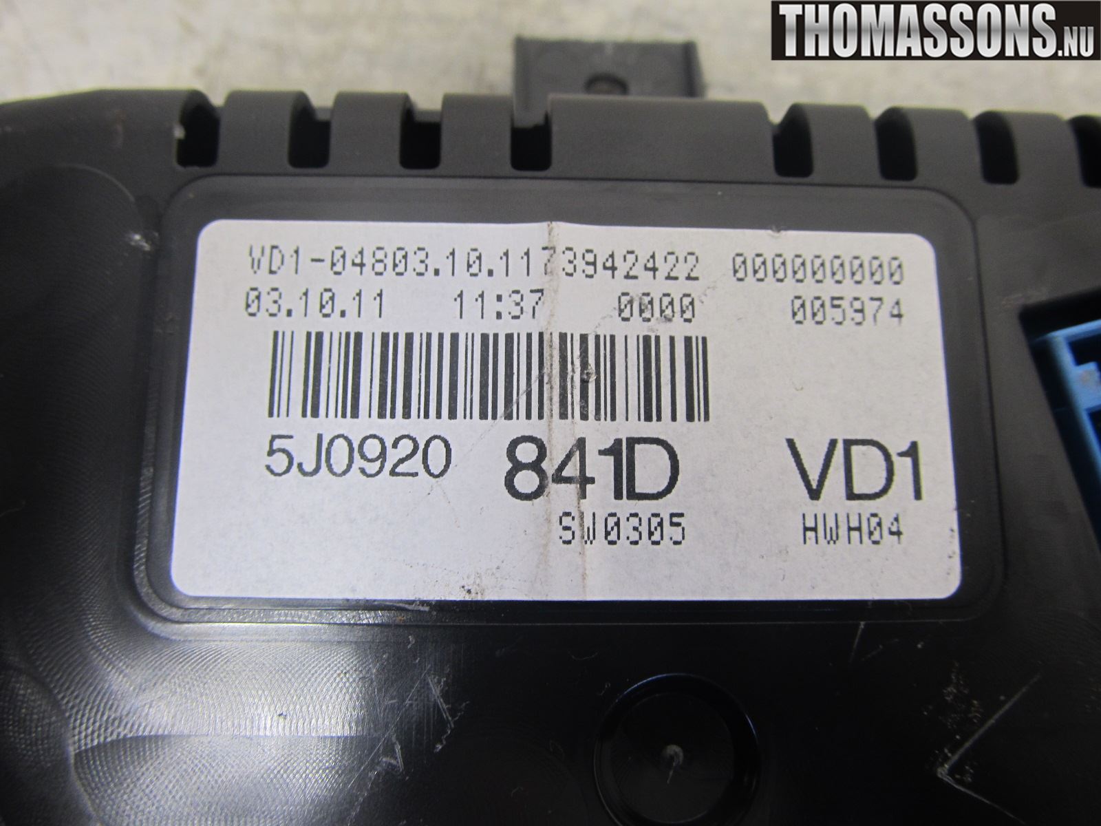 Skoda FABIA 07-14 Instr Kombinert