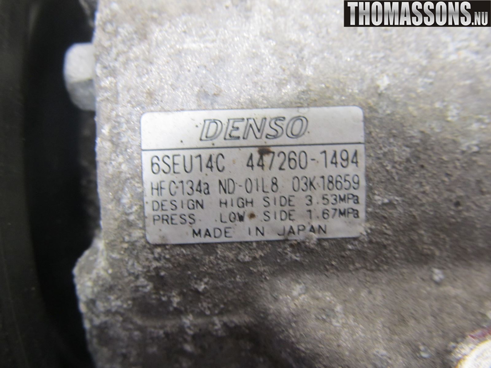 Toyota COROLLA 08-12 Varme Ac Kompressor