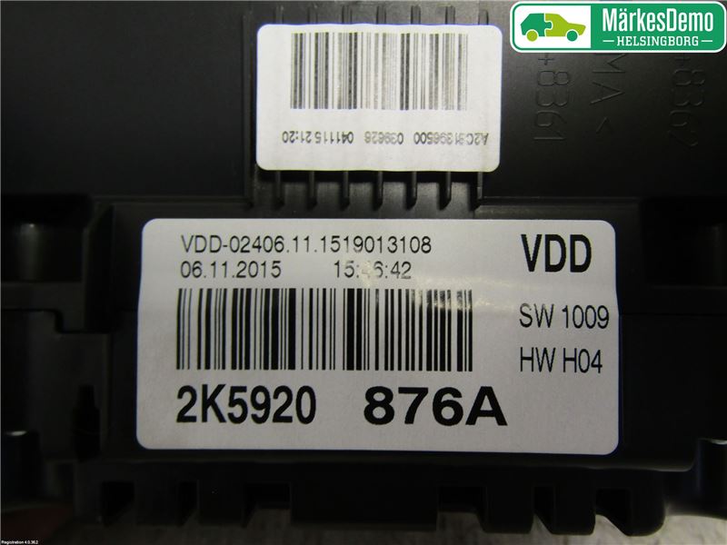 Volkswagen VW CADDY 16-20 Instr Kombinert
