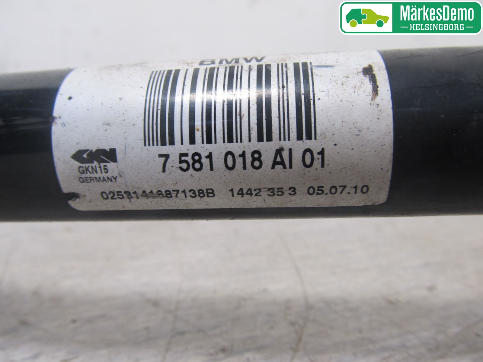 BMW 5 F10/F11/F18 09-17 Drivaksel Bak Kompl Høyre