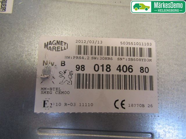 Peugeot 208 12-15 Stereo Radio Med Cd