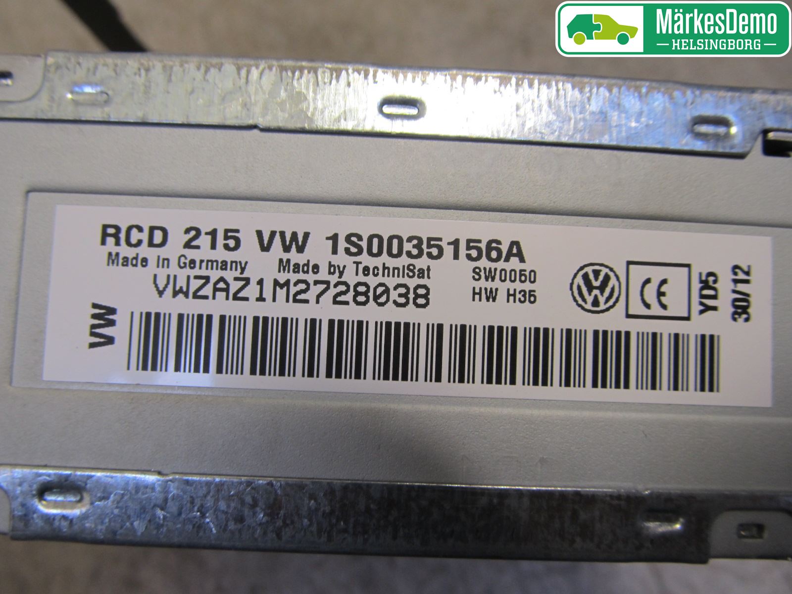 Volkswagen VW UP! / E-UP! Stereo Radio Med Cd