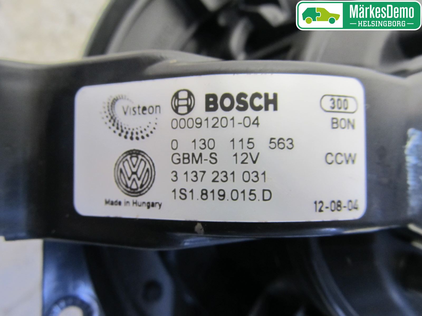 Volkswagen VW UP! / E-UP! Varmeapparat Viftemotor