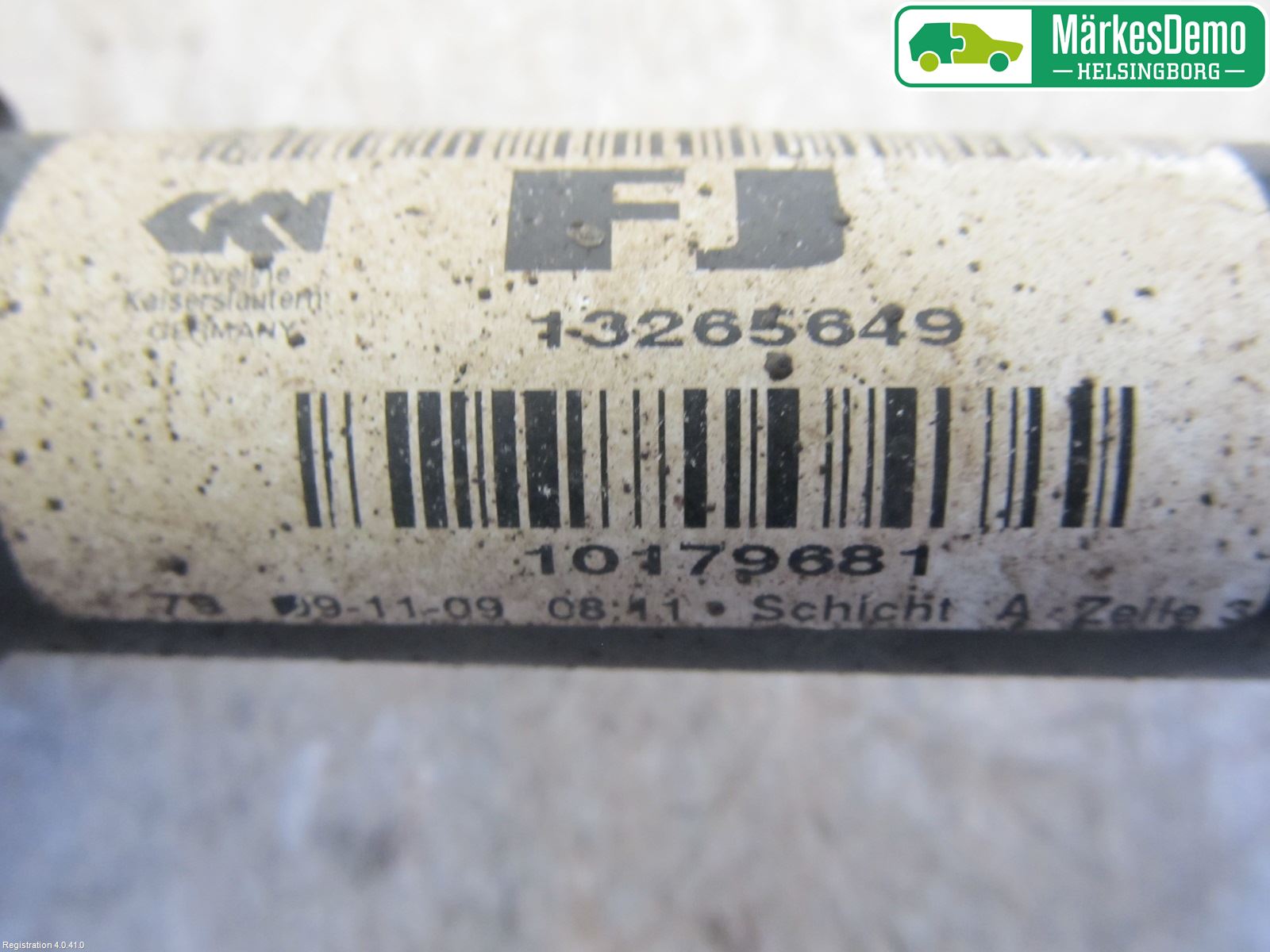 Opel INSIGNIA 09-16 Drivaksel Foran Kompl Venstre
