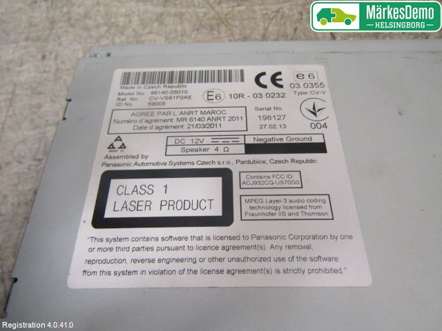 Toyota AVENSIS 09-15 Stereo Radio Med Cd