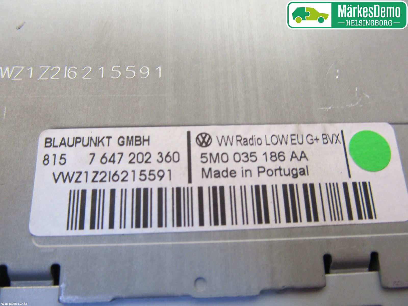 Volkswagen VW GOLF PLUS/CROSS GOLF 04-14 Stereo Radio Med Cd