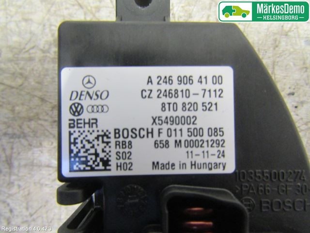 Mercedes-Benz MB B-KLASS (W246/W242) 12-19 Varmeapparat Viftemotstand