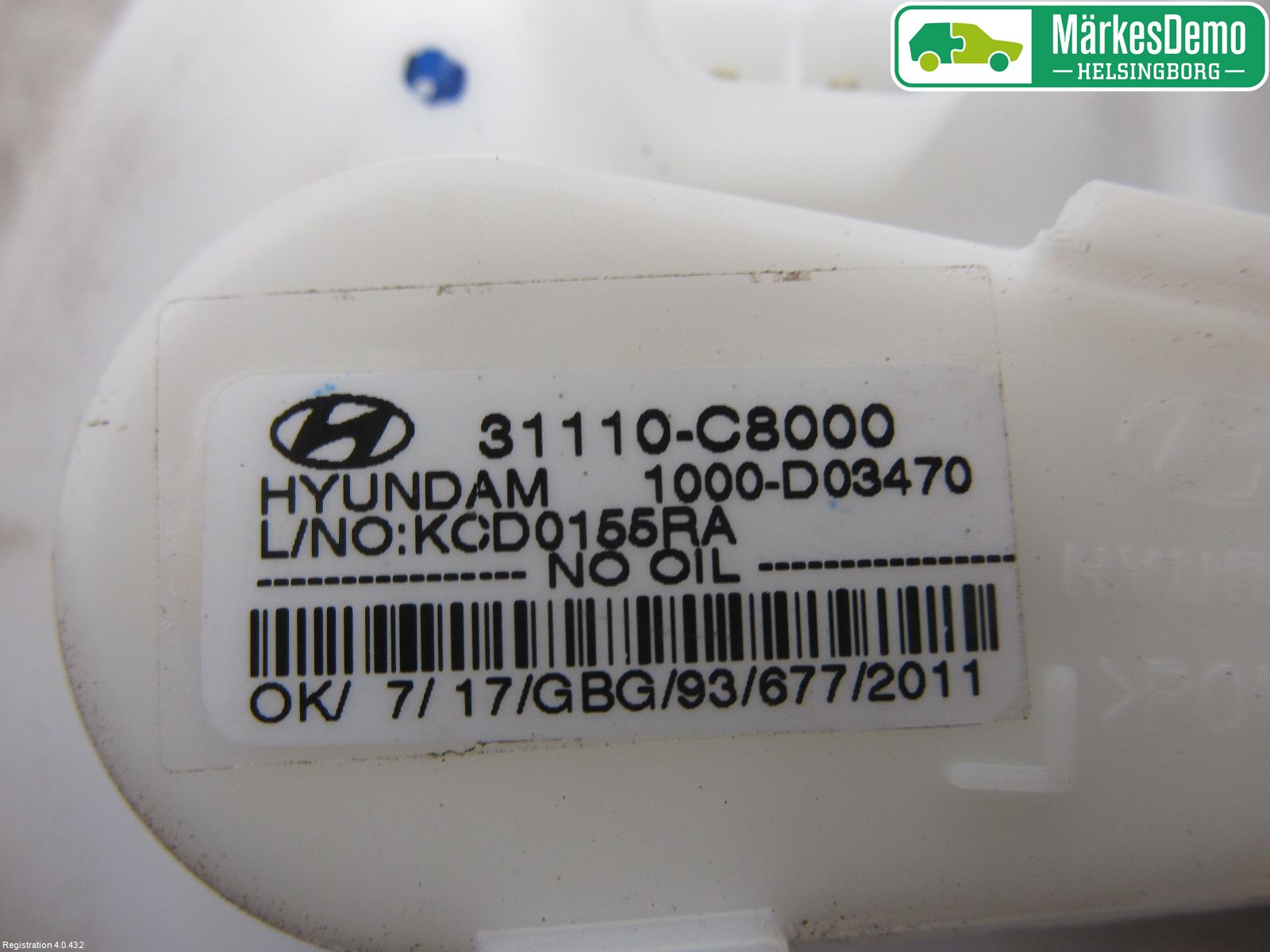 Hyundai i20 GB 15-20 Drivstoffpumpe Fødepumpe El