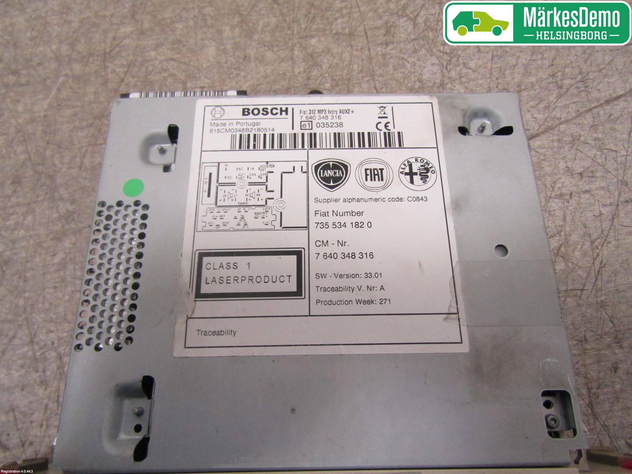 Fiat 500 07- Stereo Radio Med Cd
