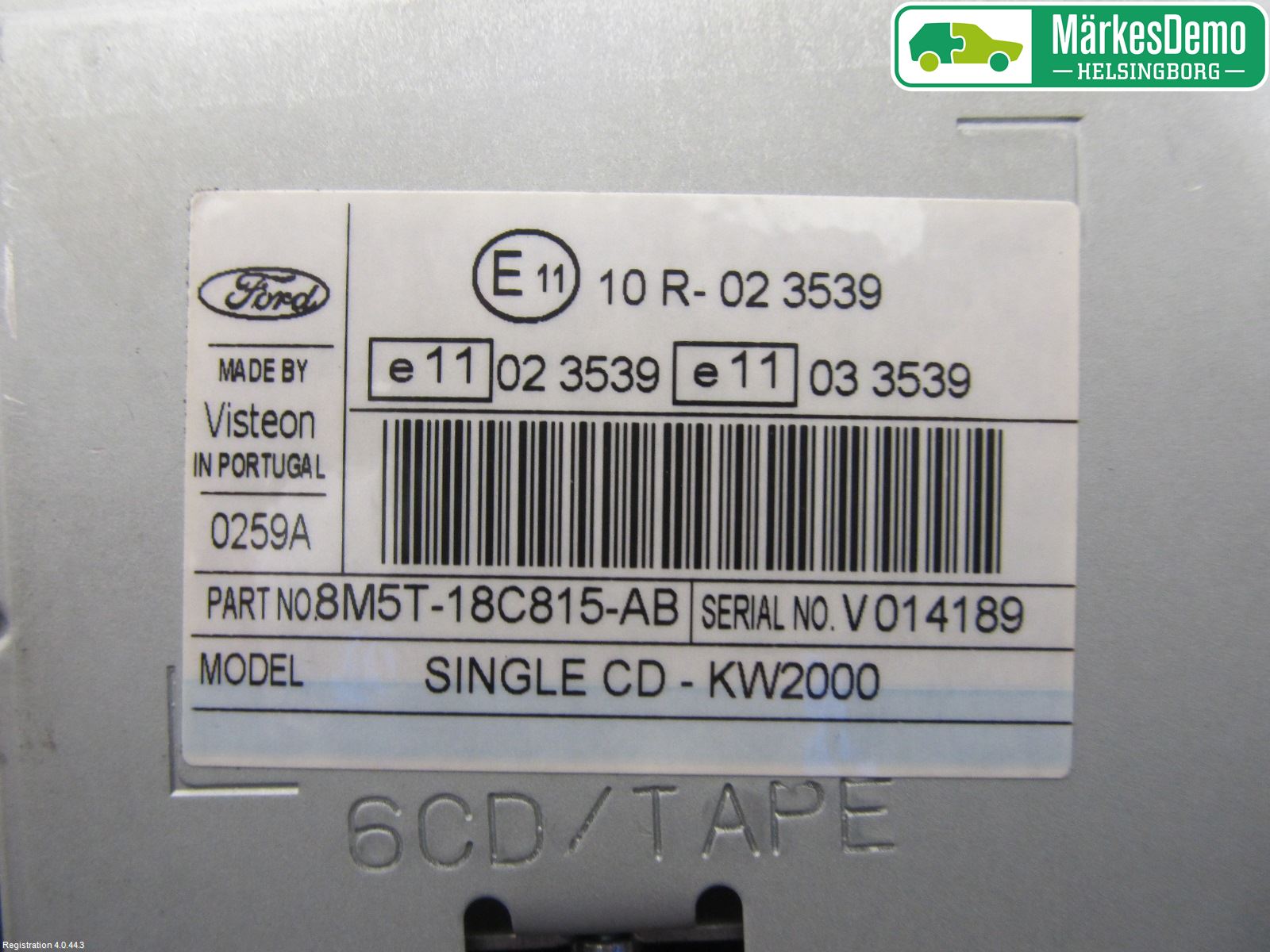 Ford FOCUS 08-11 Stereo Radio Med Cd