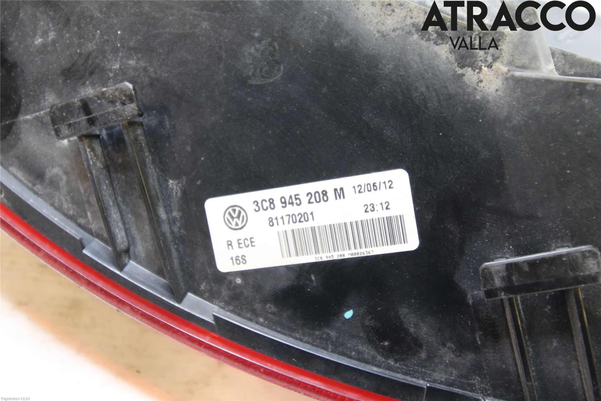 Volkswagen VW PASSAT CC 08-16 Baklykt Høyre