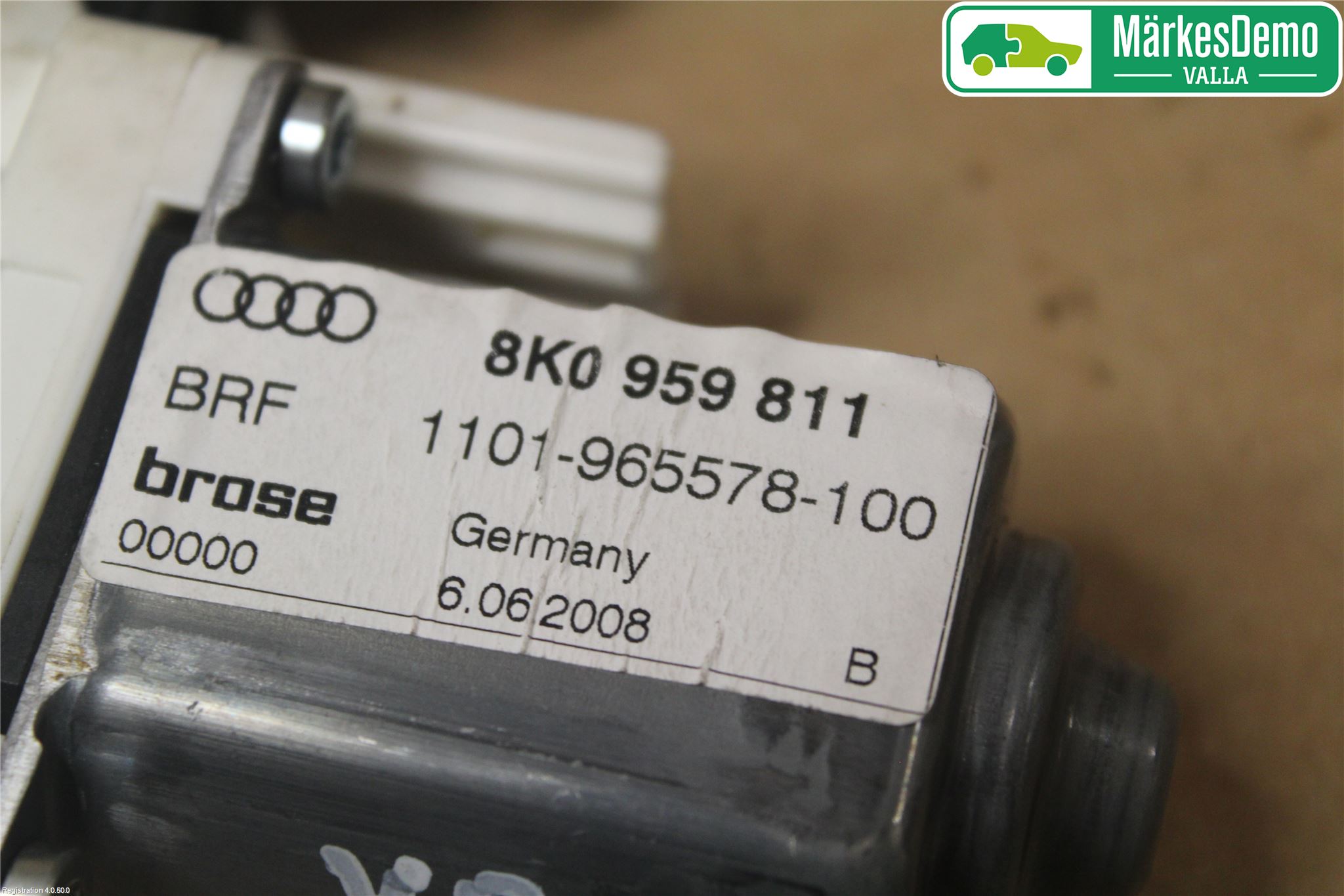 Audi A4/S4 08-11 Vindusheismotor