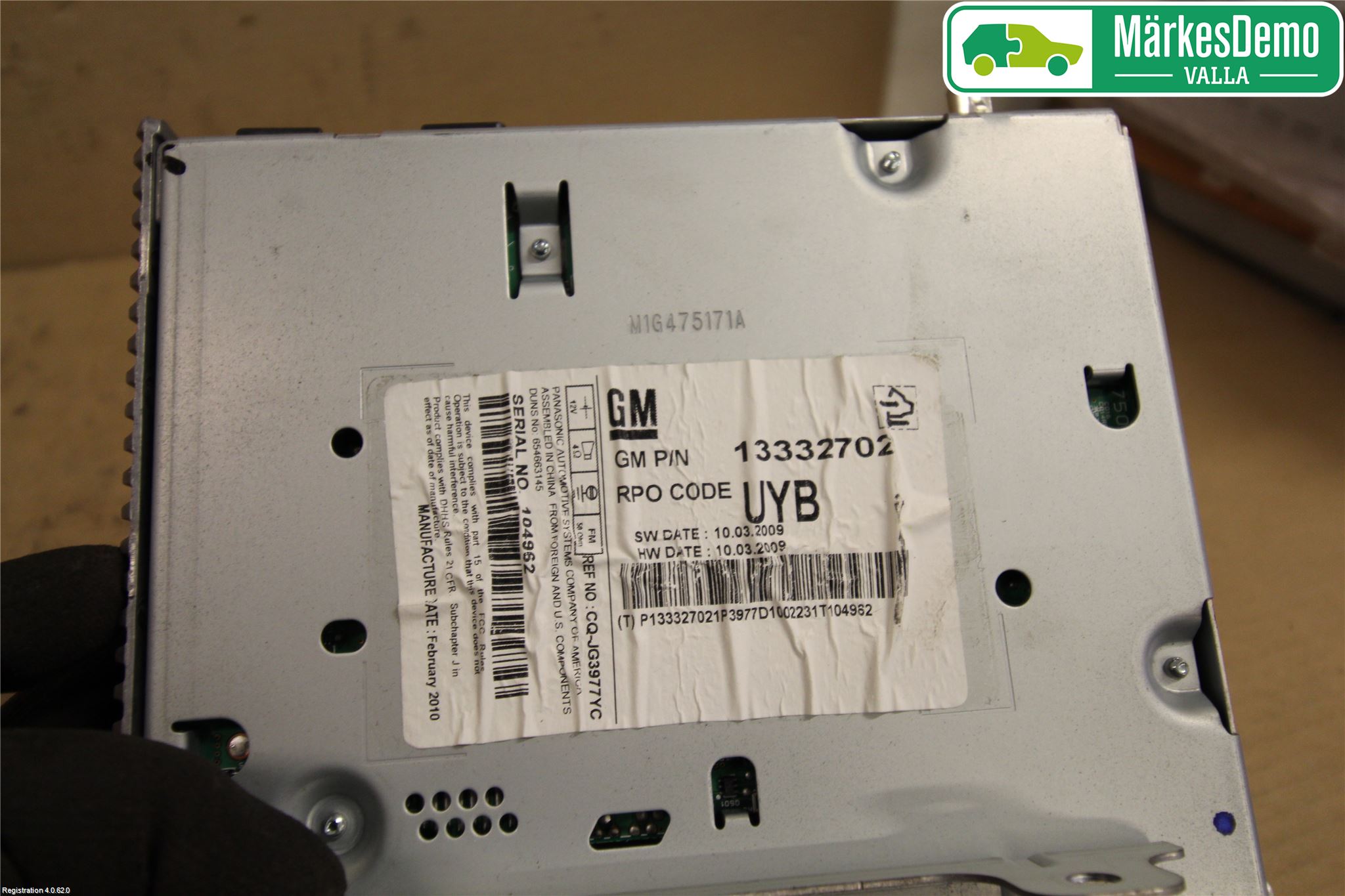 GM CHEVROLET CRUZE Stereo Radio Med Cd