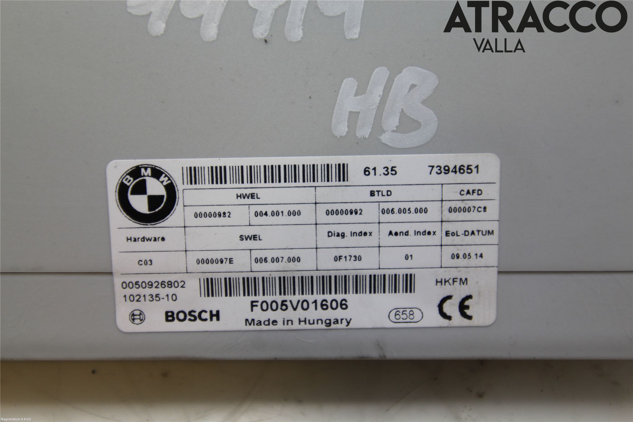 BMW 5 F10/F11/F18 09-17 Styreenhet Øvrig