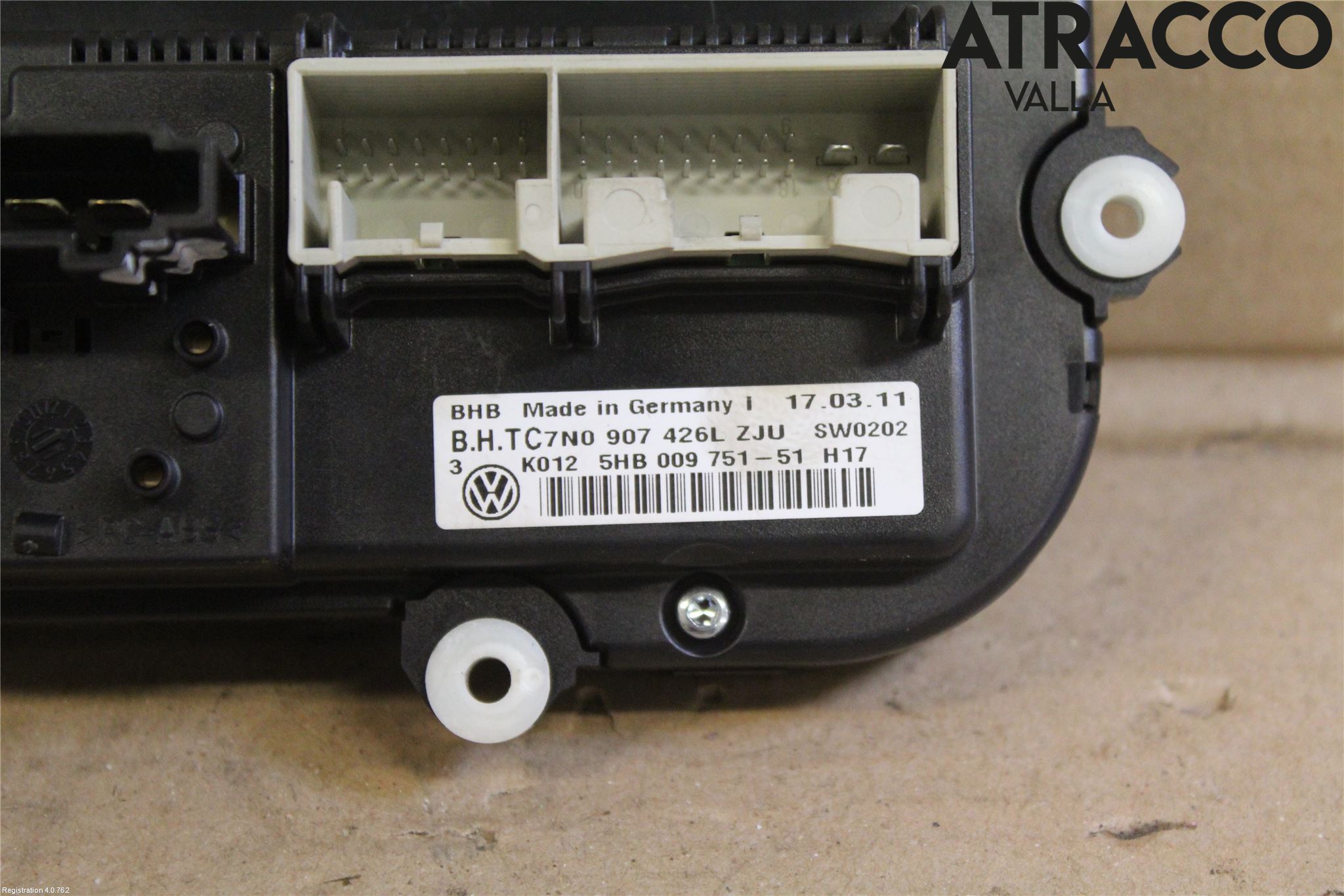 Volkswagen VW GOLF VI 09-13 Varme Ac Betjening-Display