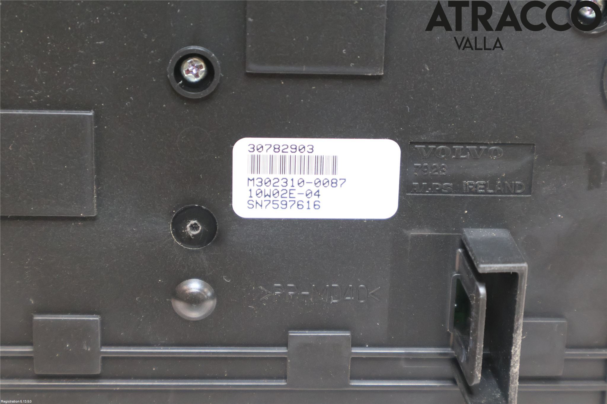 Volvo V70 08-13 Varme Ac Betjening-Display