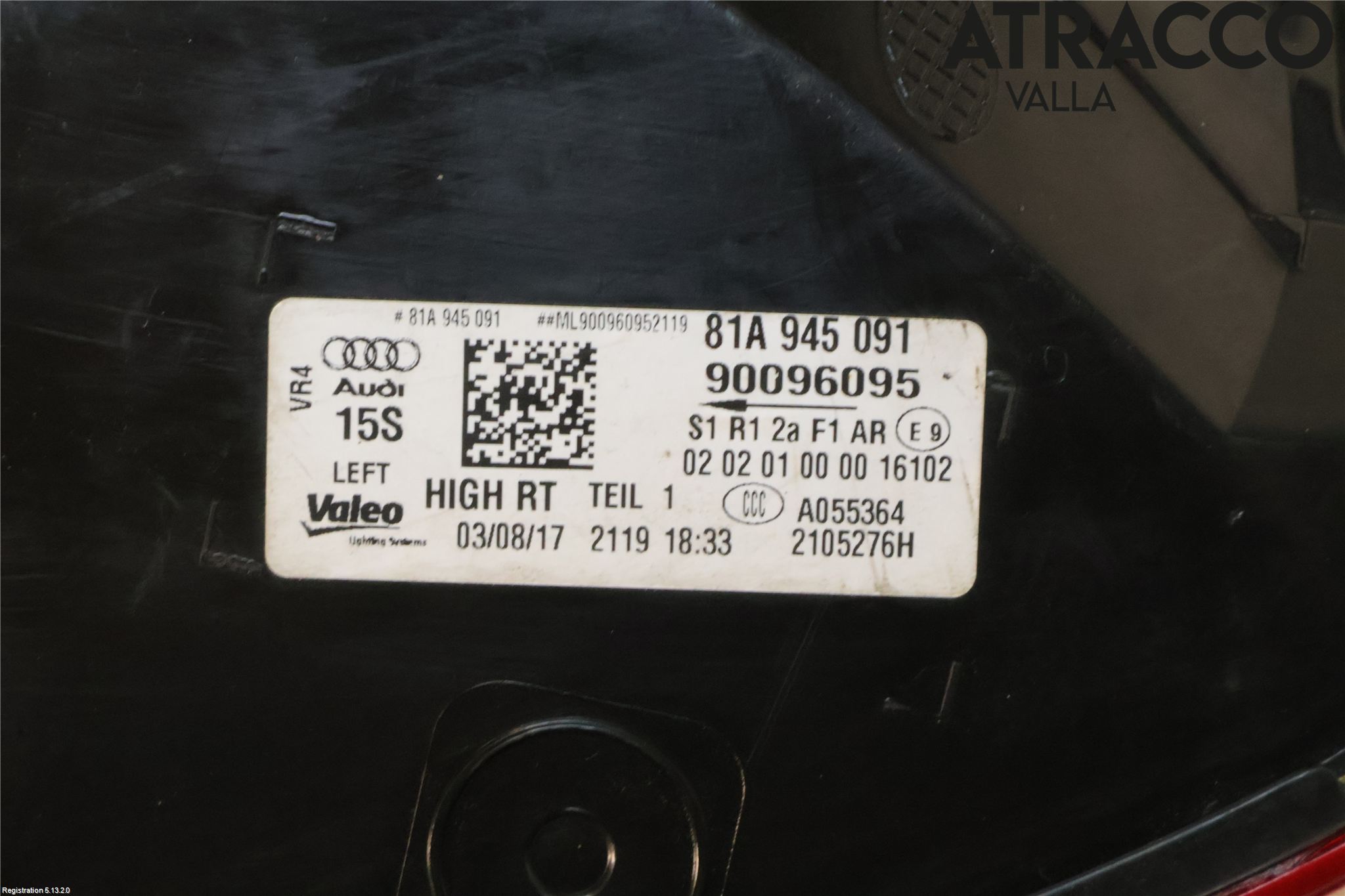 Audi Q2/SQ2 17- Baklykt Venstre