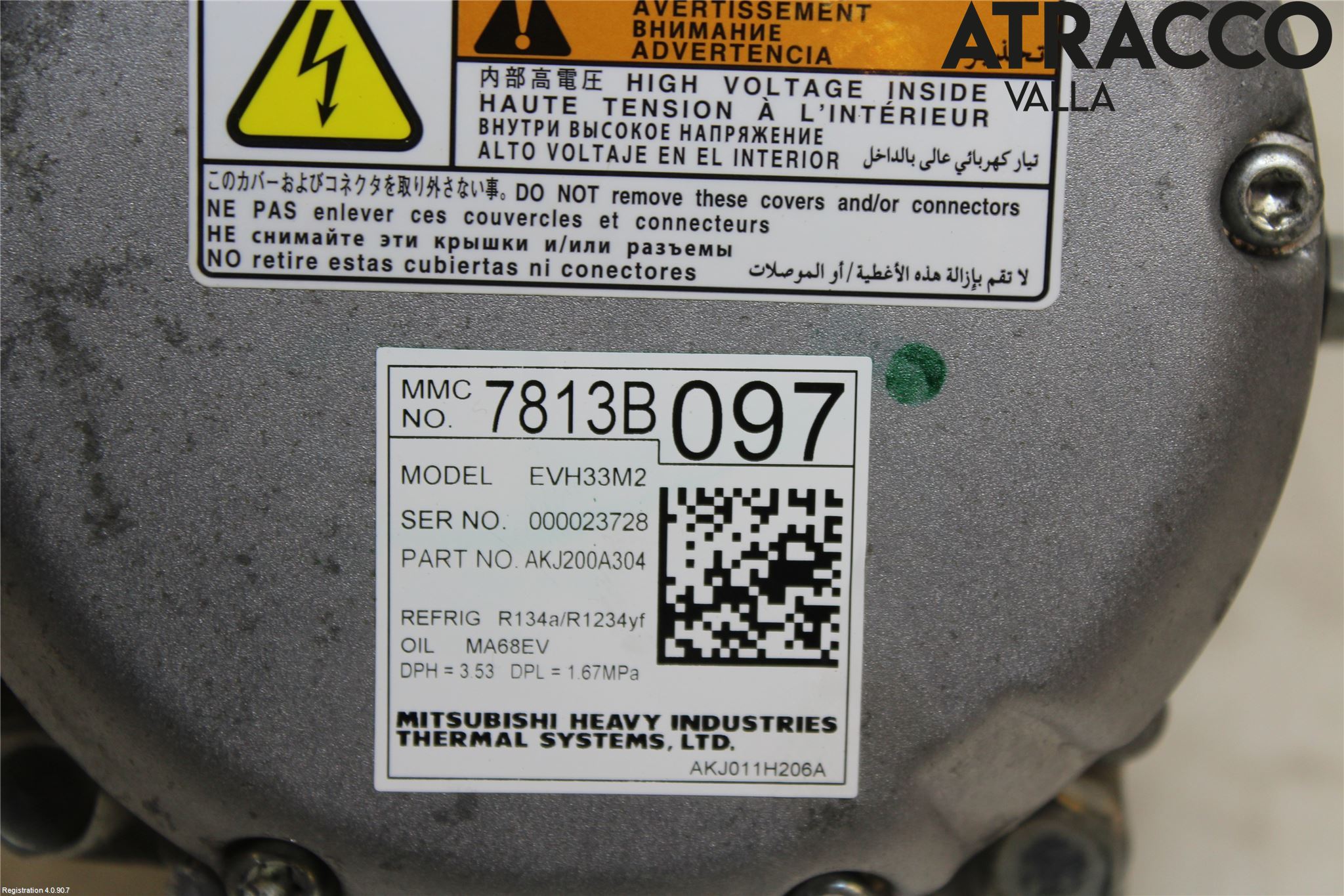 Mitsubishi OUTLANDER 13-21 Varme Ac Kompressor