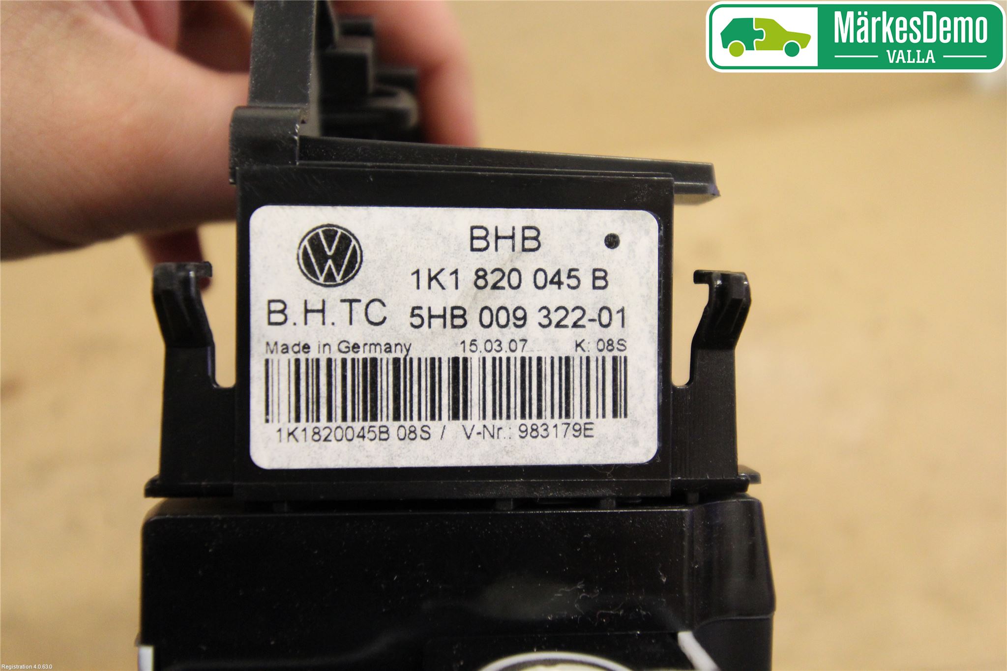 Volkswagen VW GOLF V 04-09 Varme Ac Betjening-Display