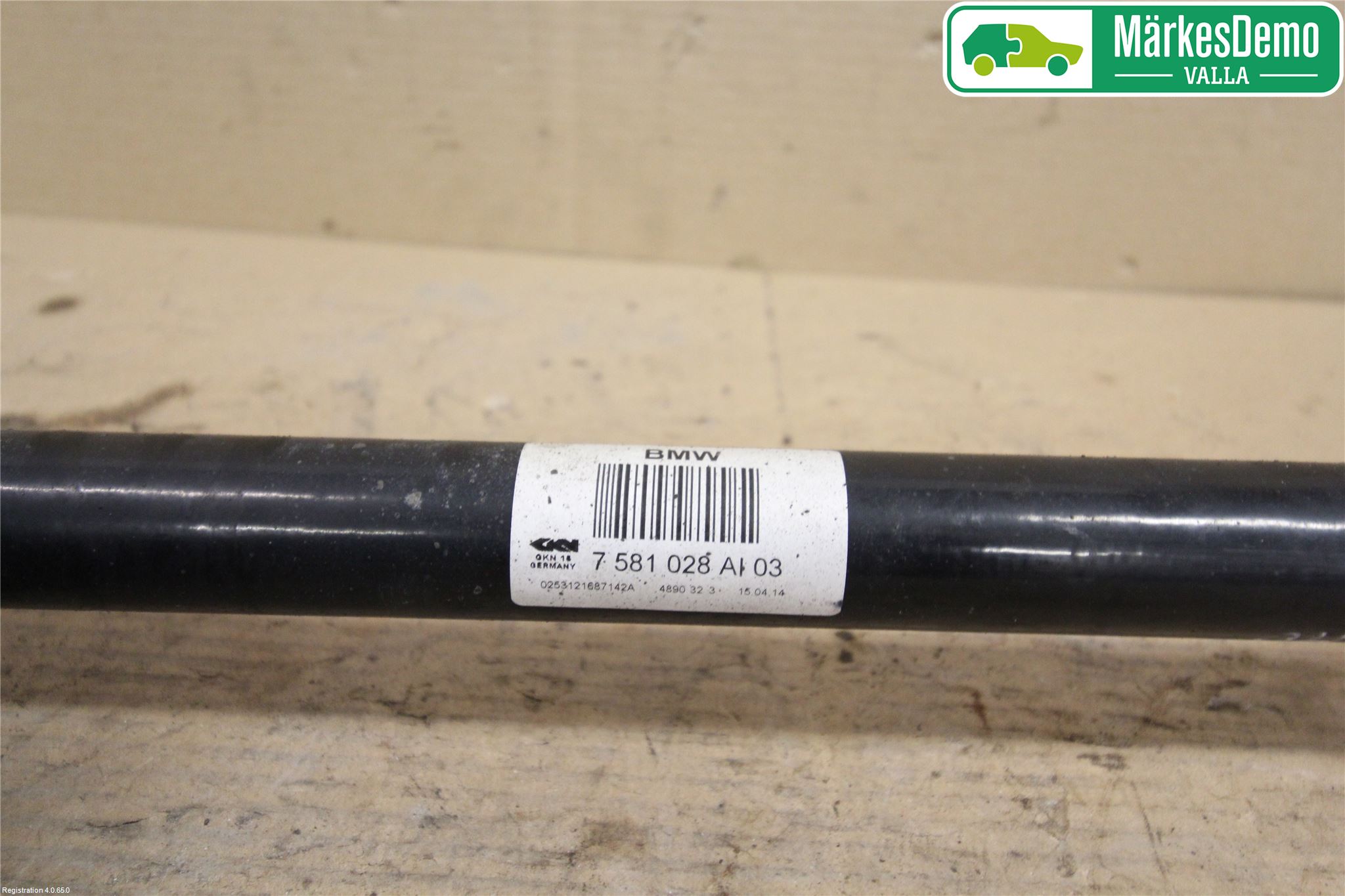 BMW 5 F10/F11/F18 09-17 Drivaksel Bak Kompl Høyre