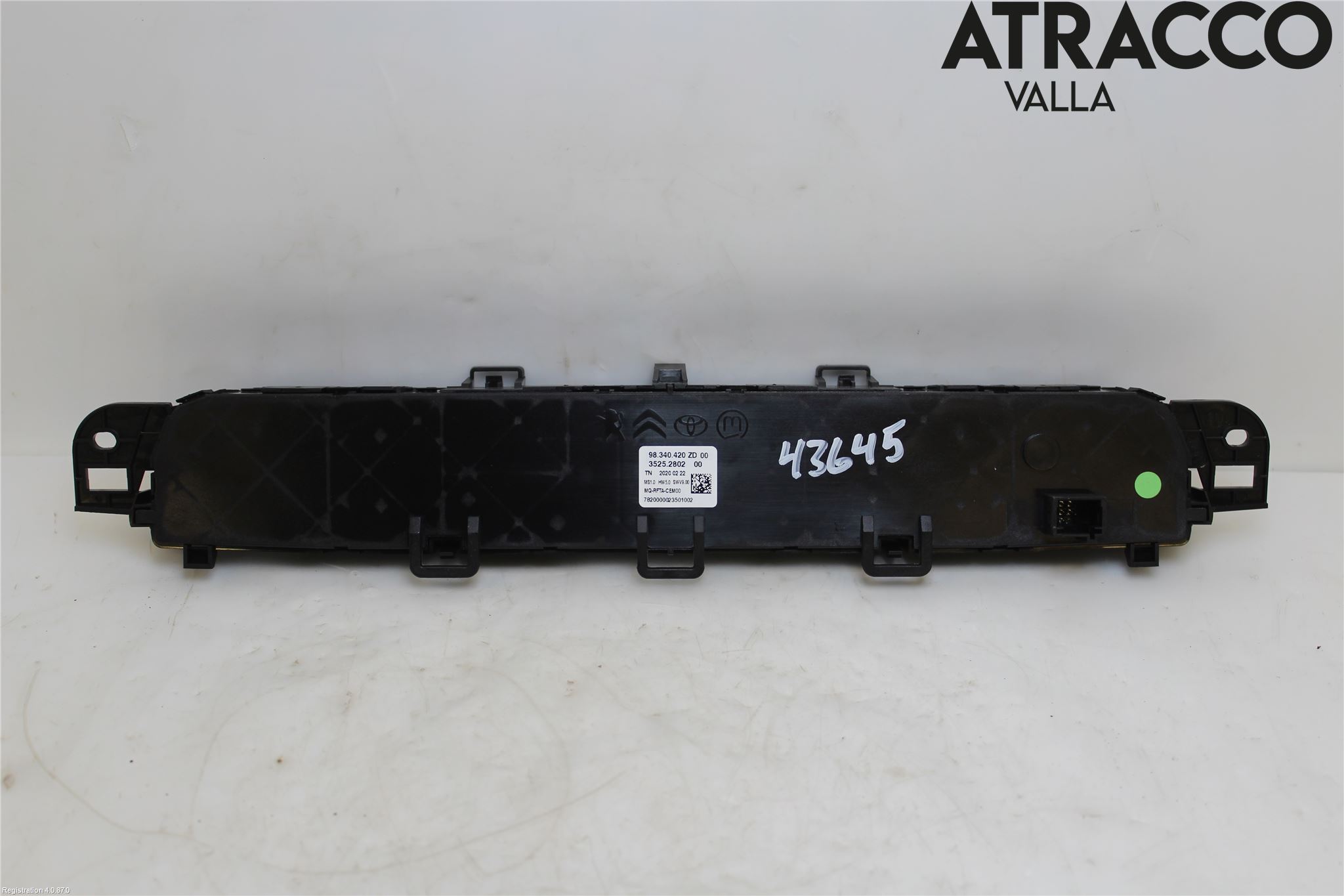 Citroen BERLINGO/E-BERLINGO 19- Varme Ac Betjening-Display