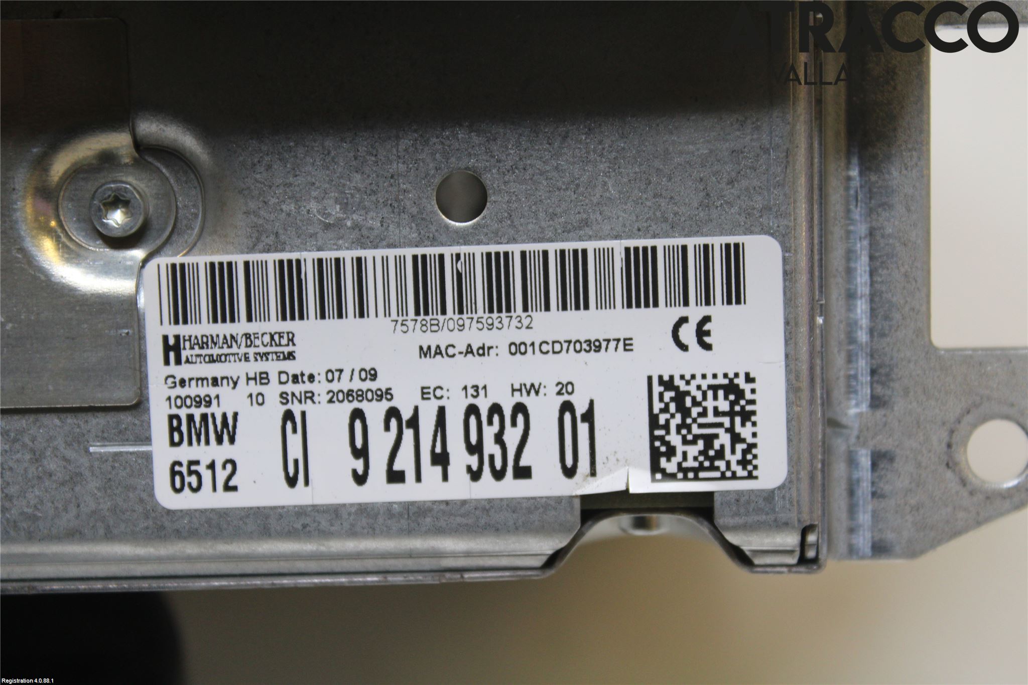 BMW 3 E90/91 SED/TOU 05-12 Stereo Radio Med Cd