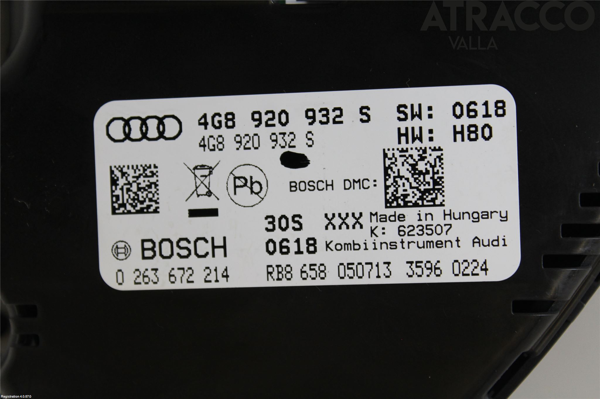 Audi A6/S6 4G 11-18 Instr Kombinert