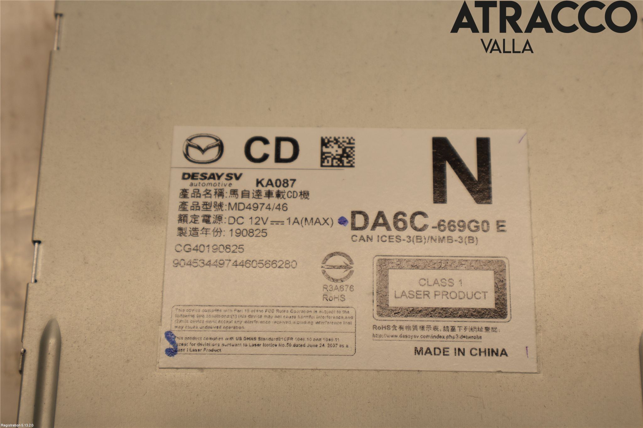 Mazda CX-3 Stereo Radio Med Cd
