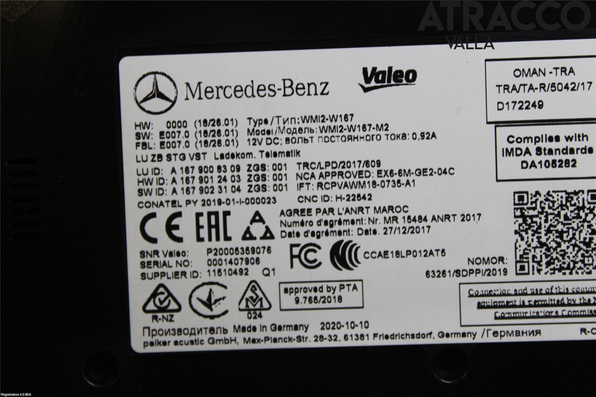 Mercedes-Benz MB CLA-KLASS (C118/X118) 19- Styreenhet Øvrig