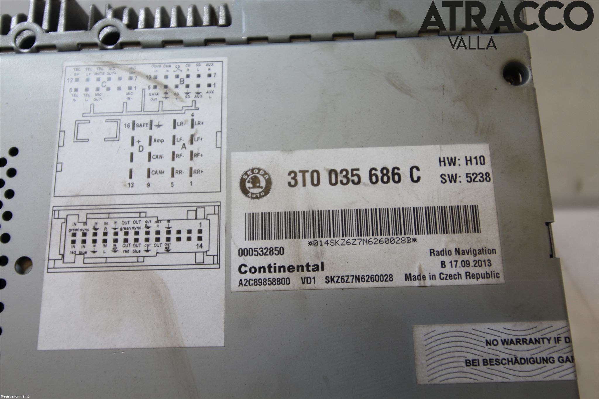 Skoda SUPERB 09-15 Stereo Radio Med Cd