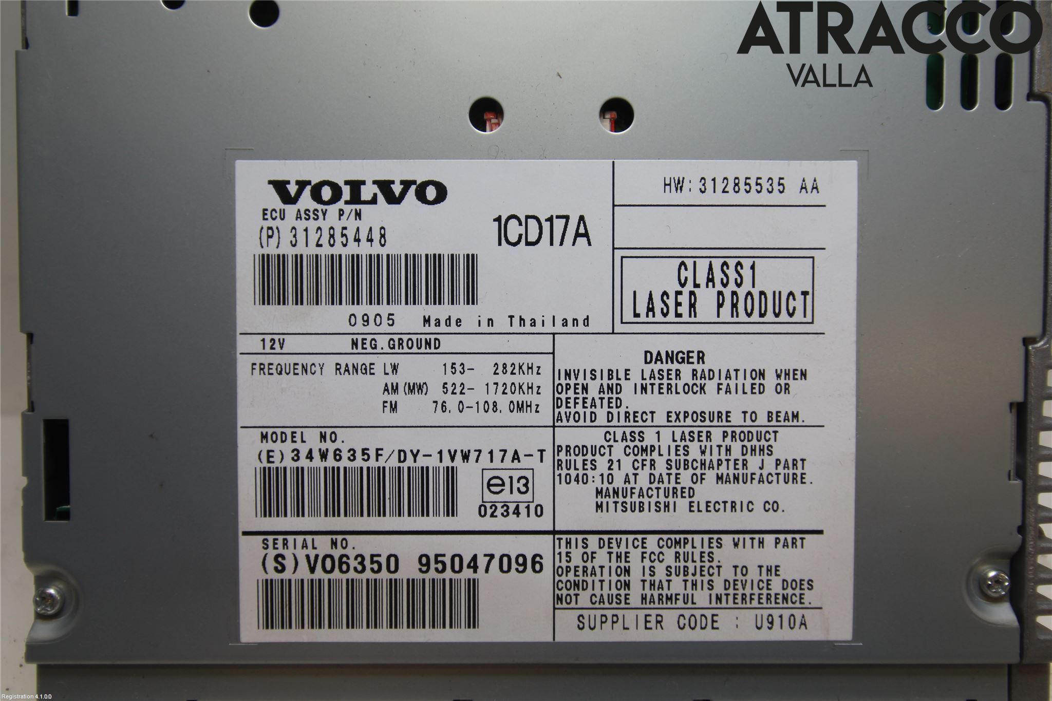 Volvo V50 08-12 Stereo Radio Med Cd