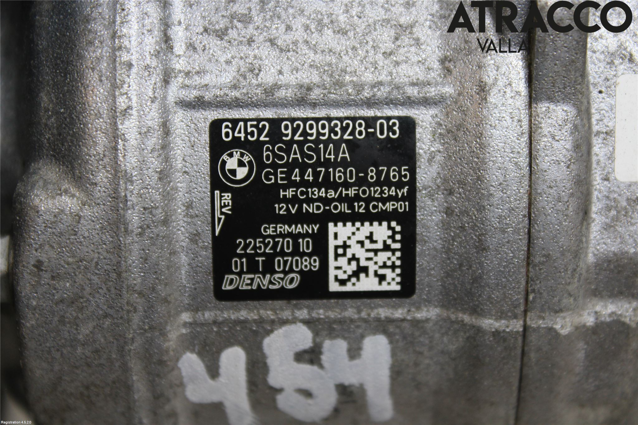 BMW 3 F30/F31/F80 12-19 Varme Ac Kompressor