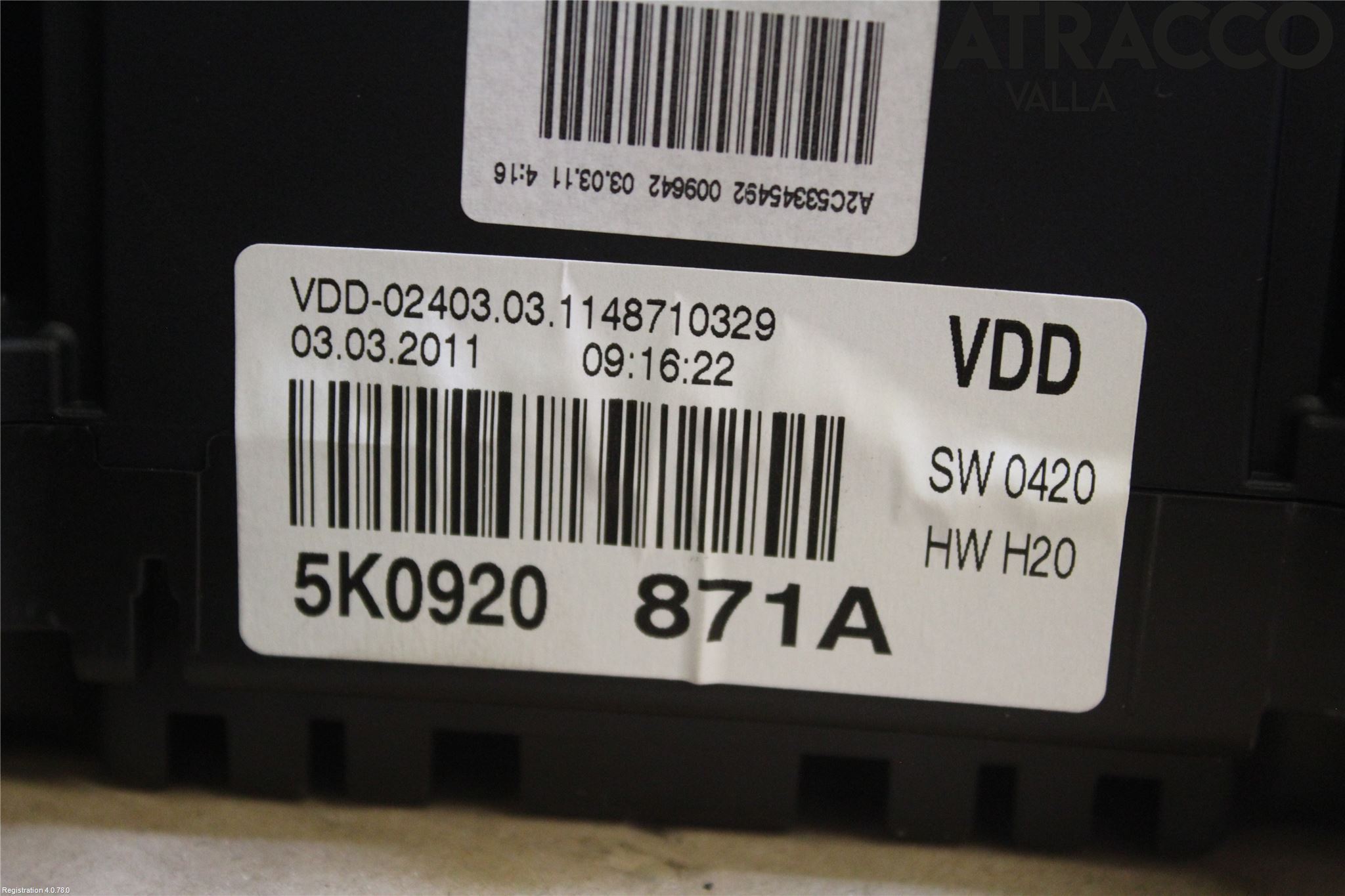 Volkswagen VW GOLF VI 09-13 Instr Kombinert