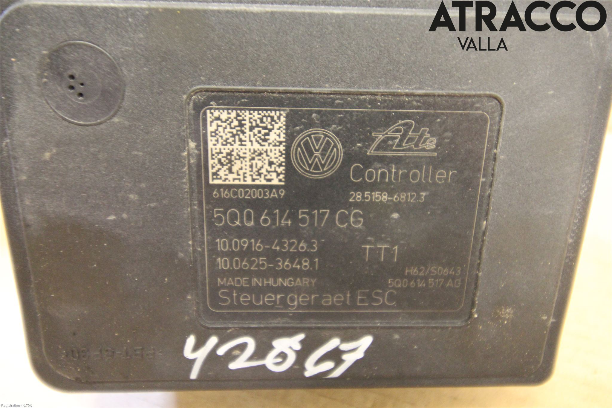 Volkswagen VW GOLF / E-GOLF VII 13-20 Abs Hydraulikkaggregat