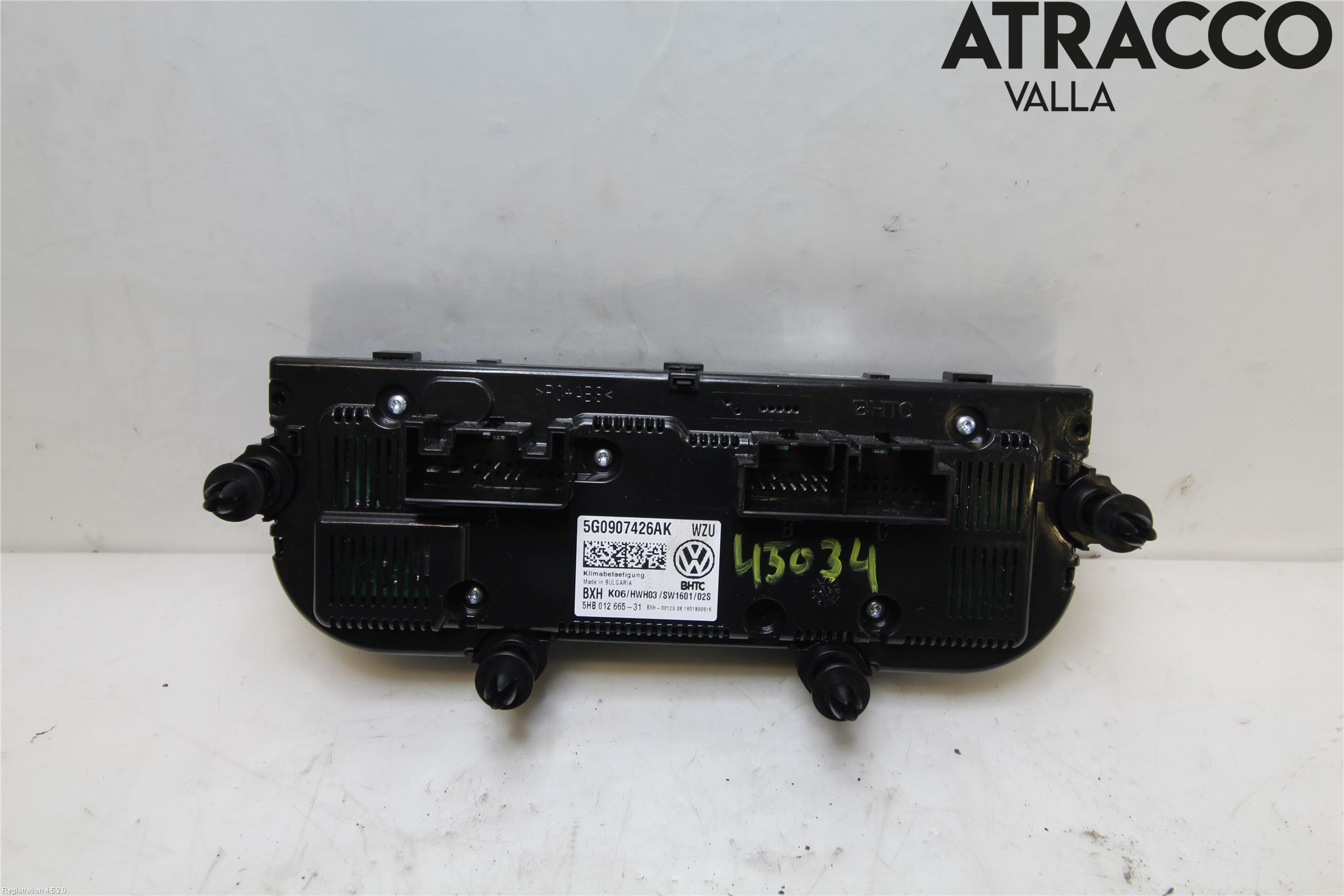 Volkswagen VW GOLF / E-GOLF VII 13-20 Varme Ac Betjening-Display