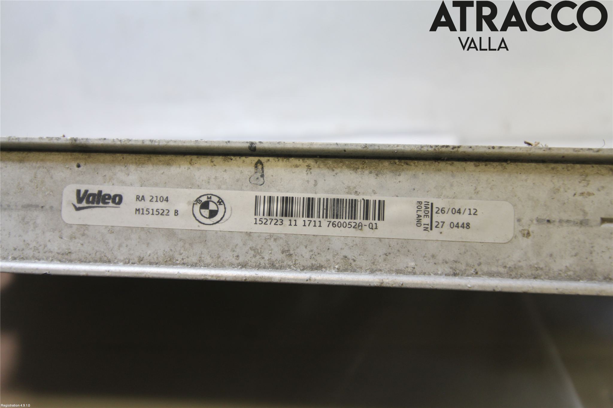 BMW 3 F30/F31/F80 12-19 Radiator Manuell