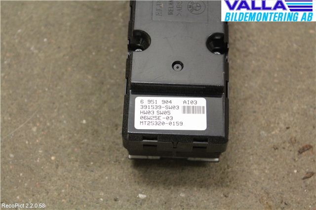 BMW 5 E60/61 Sed/Tou 02-10 Bryter Vindusheis