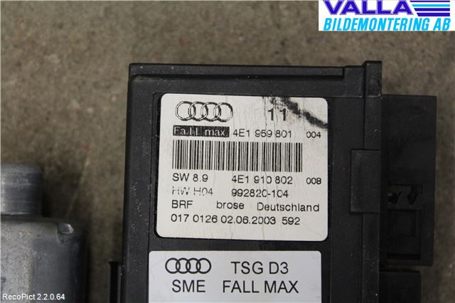 Audi A8/S8 4E  02-09 Vindusheismotor