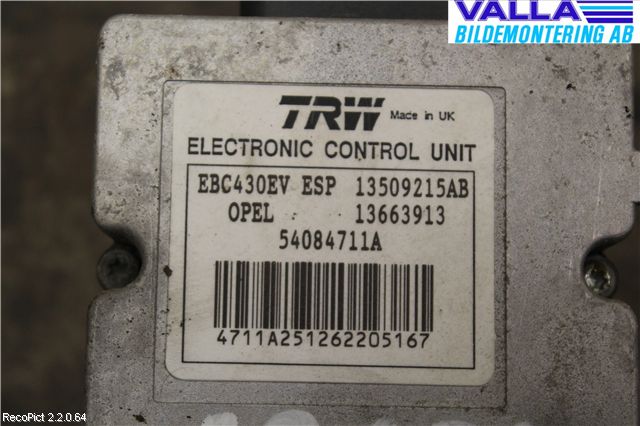 Opel VECTRA C 02-05 Abs Hydraulikkaggregat