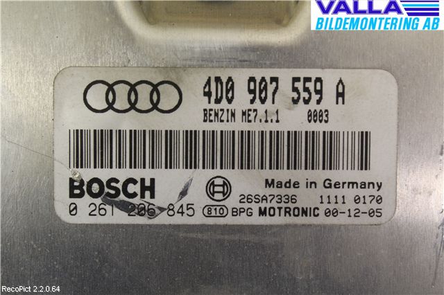 Audi A6/S6     97-05 Styreenhet Innsprøytning